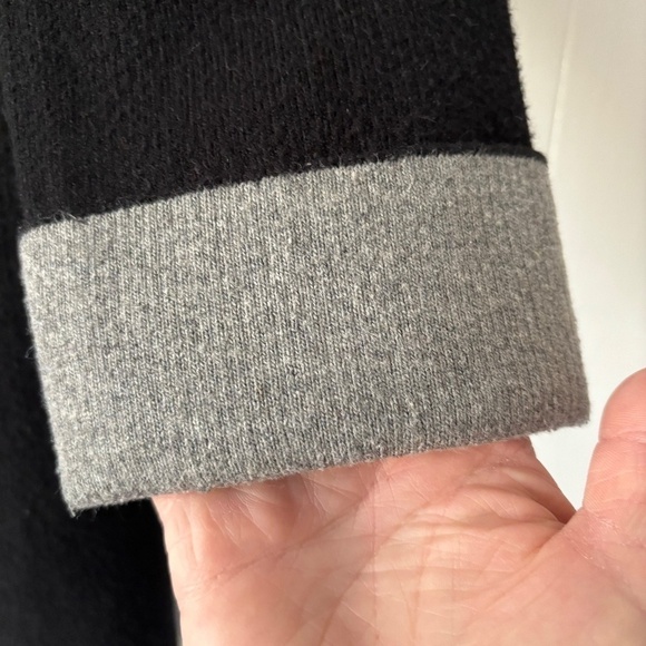 Rain + Rose Wool blend open drape cardigan black and grey size M - Picture 6 of 15